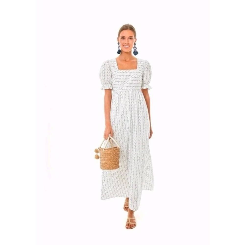 Tuckernuck Pomander Place Pippa Floral Square Neck Puff Sleeve Maxi Dress Small